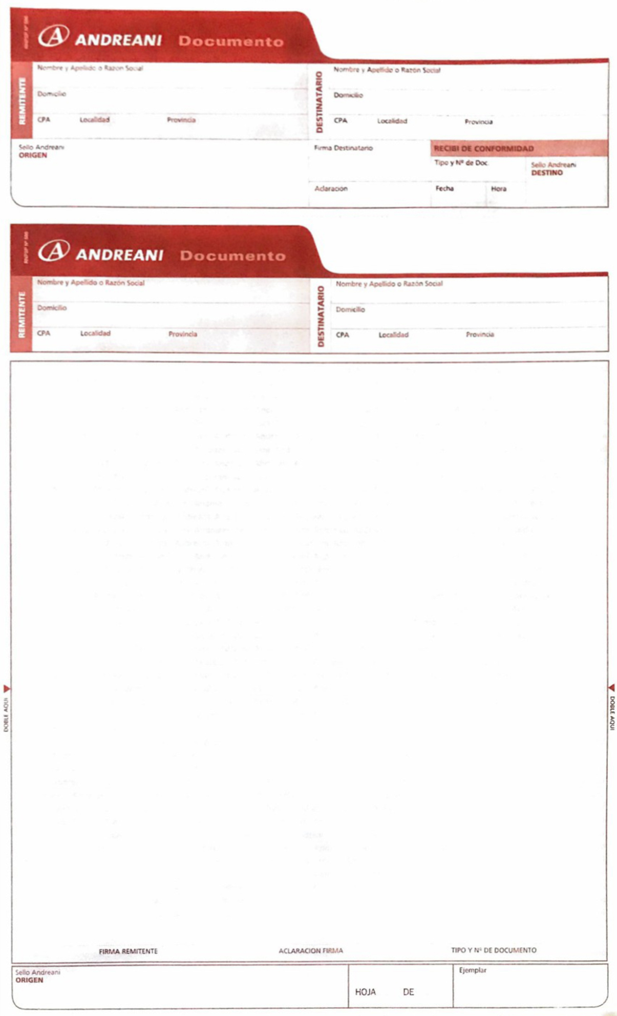 Carta Documento Andreani